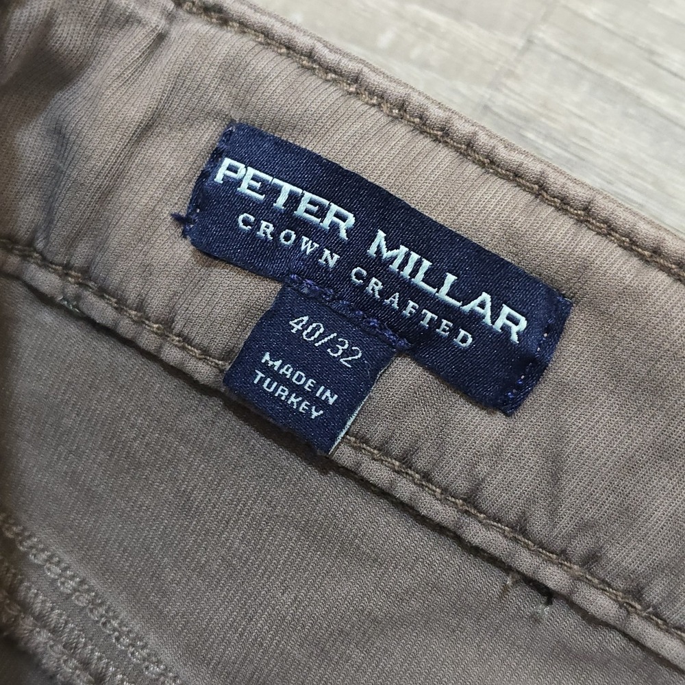 Peter Millar Crown Crafted‎ 5 Pocket Pants Mens 40x32 Tencel Stretch Gray Taupe - Picture 6 of 16